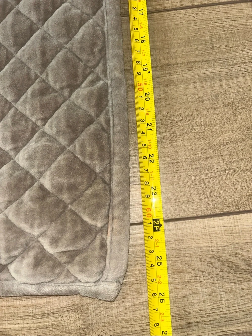 Restoration Hardware Square Quilted Velvet Pillow Sham Gray  25x25 Replacement